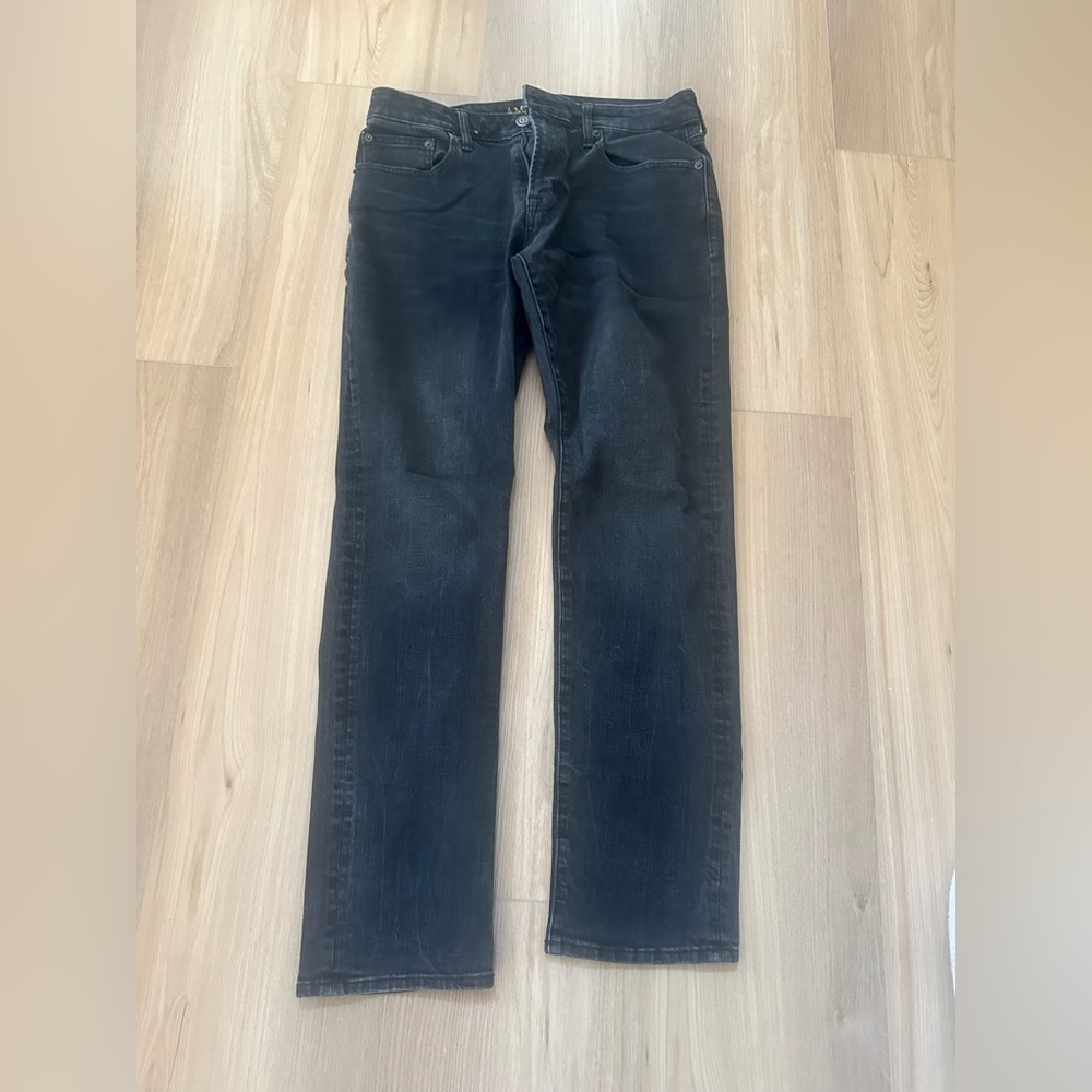 American Eagle Outfitters Men's Straight Slim Dark Wash Black Jeans